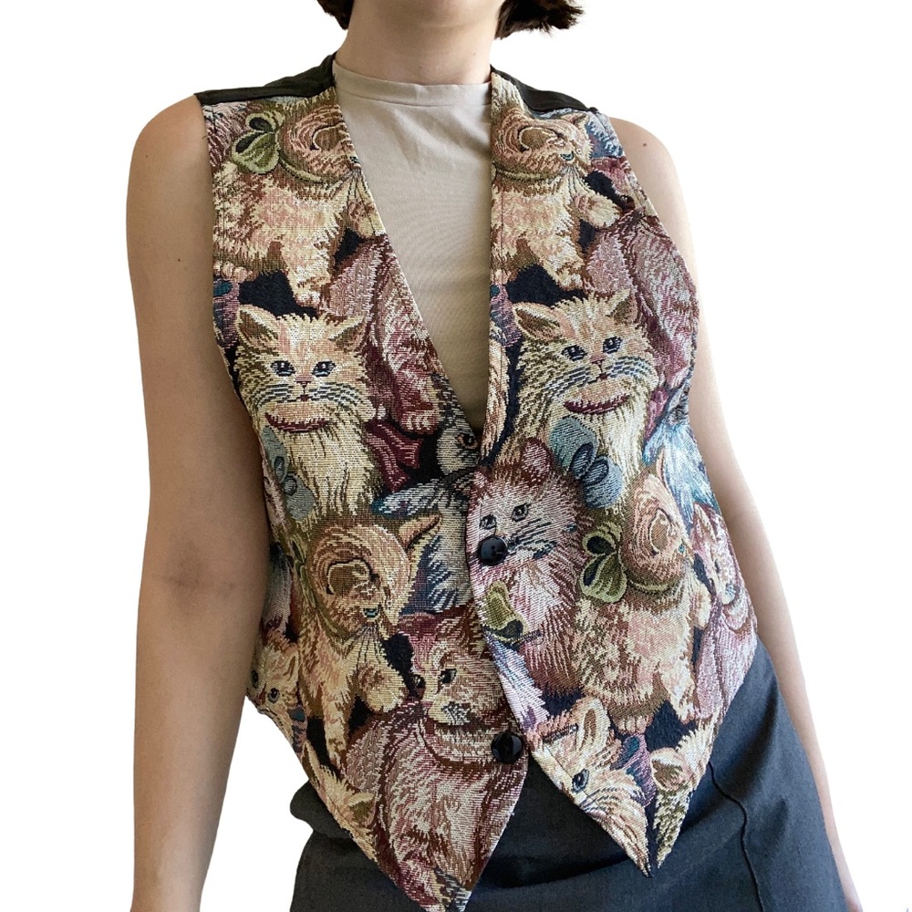 Vintage cat vest